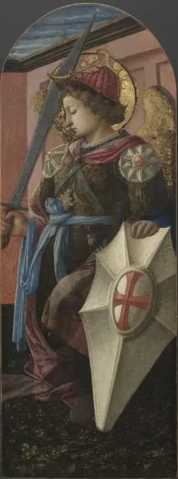 Framed Print : Panel from a Triptych: The Archangel Michael, 1458. Creator: Filippo Lippi (Italian, c Framed Print : Panel from a Triptych: The Archangel Michael, 1458. Creator: Filippo Lippi (Italian, c