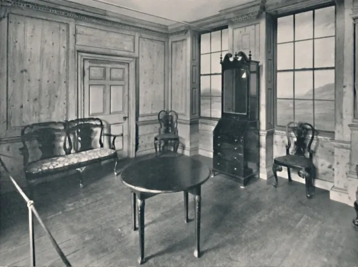 Framed Print : Panelled Room, date about 1740, with Furniture Mostly of the Queen Anne Period, 1927 Framed Print : Panelled Room, date about 1740, with Furniture Mostly of the Queen Anne Period, 1927