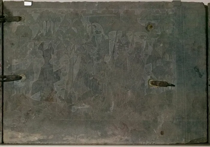 Framed Print : Panels from a Funerary Couch (Guanchuang), Northern Wei dynasty (386-535); c. 525 Framed Print : Panels from a Funerary Couch (Guanchuang), Northern Wei dynasty (386-535); c. 525
