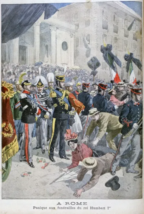 Framed Print : Panic at King Humberts funeral, Rome, 1900 Framed Print : Panic at King Humberts funeral, Rome, 1900