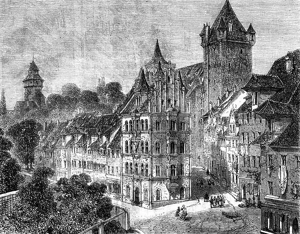 The Panierplatz in Nuremberg, Germany, 19th century. Artist: Therond
