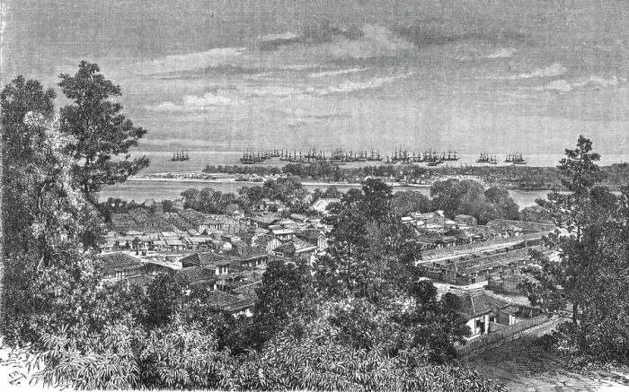 Framed Print : Panorama of Benten; A European Sojourn in Japan, 1875. Creator: Unknown Framed Print : Panorama of Benten; A European Sojourn in Japan, 1875. Creator: Unknown