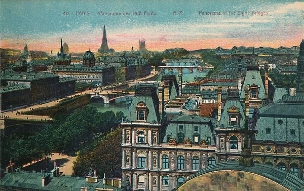 Panorama of the Eight Bridges, Paris, c1920