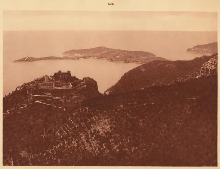 Framed Print : Panorama and Cap Ferrat seen from the Grande Corniche, Eze, 1930. Creator: Unknown Framed Print : Panorama and Cap Ferrat seen from the Grande Corniche, Eze, 1930. Creator: Unknown