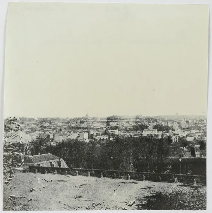 Framed Print : Panorama of Chateau de Saint-Cloud, 1871. Creator: Hippolyte Blancard Framed Print : Panorama of Chateau de Saint-Cloud, 1871. Creator: Hippolyte Blancard