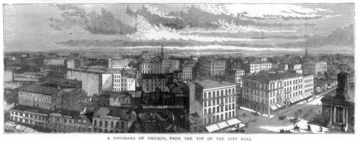 Framed Print : Panorama of Chicago from the top of the City Hall, USA, 1871 Framed Print : Panorama of Chicago from the top of the City Hall, USA, 1871