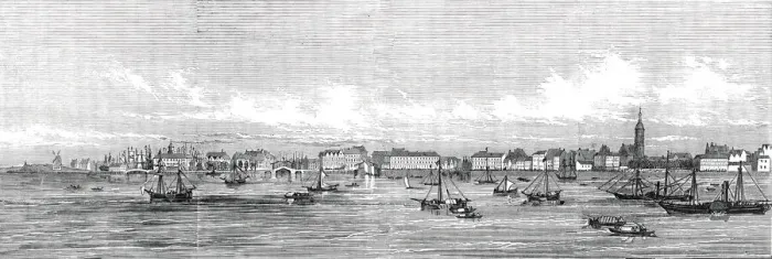 Framed Print : Panorama of the City of Antwerp, and its environs - arrival of Her Majesty, 1845 Framed Print : Panorama of the City of Antwerp, and its environs - arrival of Her Majesty, 1845