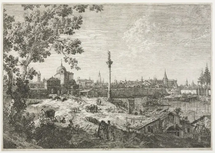 Framed Print : Panorama of a City on a River. Creator: Antonio Canaletto (Italian, 1697-1768) Framed Print : Panorama of a City on a River. Creator: Antonio Canaletto (Italian, 1697-1768)