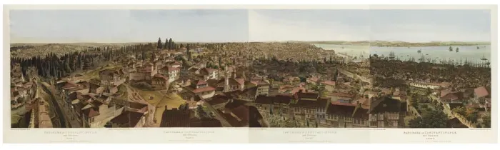 Framed Print : Panorama of Constantinople. Artist: Barker, Henry Aston (1774-1856)