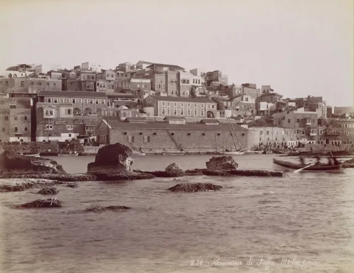 Framed Print : Panorama de Jaffa, ca. 1880. Creator: Felix Bonfils