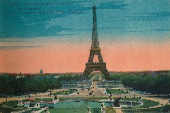 Framed Print : Panorama of the Jardins du Trocadero and the Eiffel Tower, Paris, c1920 Framed Print : Panorama of the Jardins du Trocadero and the Eiffel Tower, Paris, c1920