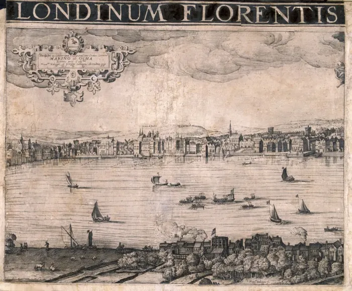Framed Print : Panorama of London, 1629 Framed Print : Panorama of London, 1629