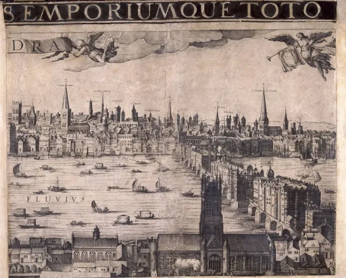 Framed Print : Panorama of London, 1629 Framed Print : Panorama of London, 1629