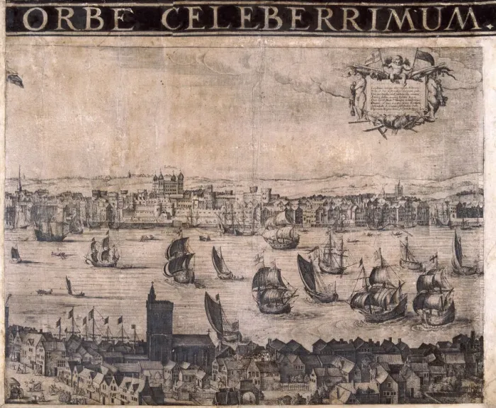 Framed Print : Panorama of London, 1629 Framed Print : Panorama of London, 1629