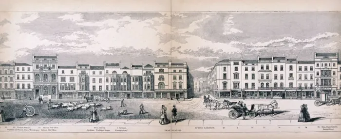 Framed Print : Panorama of London, 1849. Artist: George C Leighton Framed Print : Panorama of London, 1849. Artist: George C Leighton
