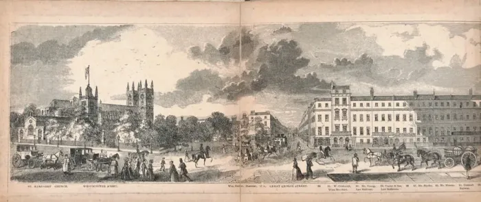 Framed Print : Panorama of London, 1849. Artist: George C Leighton Framed Print : Panorama of London, 1849. Artist: George C Leighton