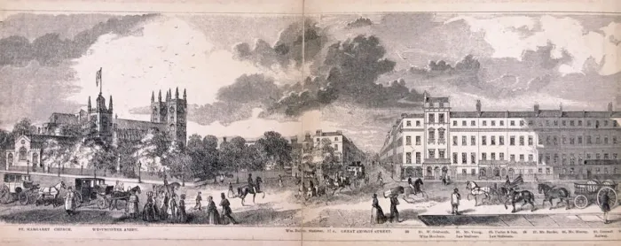 Framed Print : Panorama of London, 1849. Artist: George C Leighton Framed Print : Panorama of London, 1849. Artist: George C Leighton