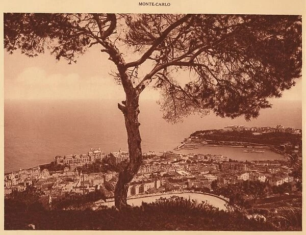 Panorama of Monte-Carlo taken from the Turbie Road, 1930. Creator: Unknown