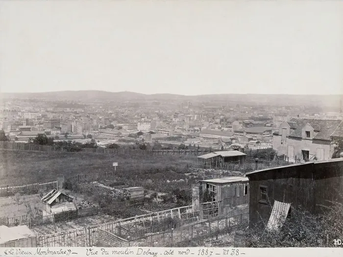 Framed Print : Panorama. - Montmartre seen from the Debray windmill, north side, 1887. 18th arrondissement, Paris. Creator: Henri Daudet Framed Print : Panorama. - Montmartre seen from the Debray windmill, north side, 1887. 18th arrondissement, Paris. Creator: Henri Daudet