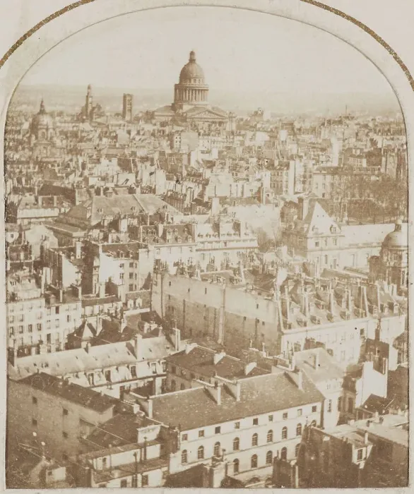 Framed Print : Panorama of Paris taken from the towers of Saint-Sulpice church, 6th arrondissement... c1850-1860. Creator: Unknown Framed Print : Panorama of Paris taken from the towers of Saint-Sulpice church, 6th arrondissement... c1850-1860. Creator: Unknown