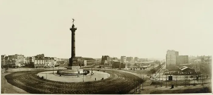 Framed Print : Panorama of Place de la Bastille, 4th, 11th and 12th arrondissements, Paris. Creator: Unknown Framed Print : Panorama of Place de la Bastille, 4th, 11th and 12th arrondissements, Paris. Creator: Unknown