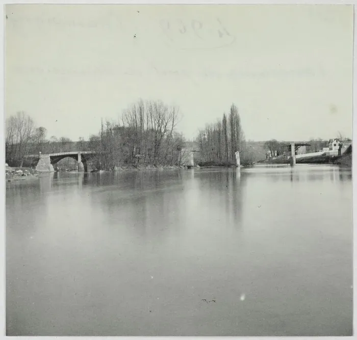Framed Print : Panorama of Pont de Champigny, Champigny-sur-Marne, 1871. Creator: Hippolyte Blancard Framed Print : Panorama of Pont de Champigny, Champigny-sur-Marne, 1871. Creator: Hippolyte Blancard