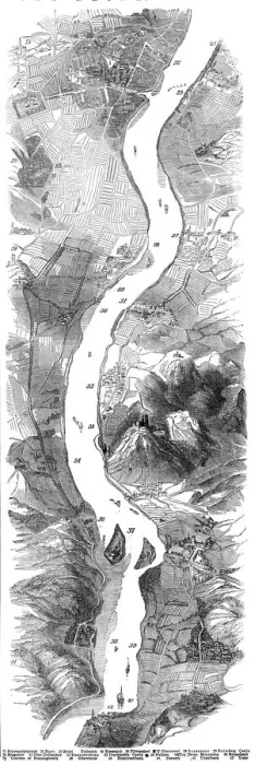 Framed Print : Panorama of the Rhine, 1845. Creator: Unknown Framed Print : Panorama of the Rhine, 1845. Creator: Unknown