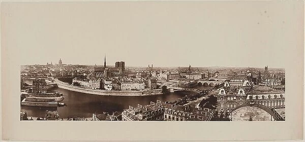 Panorama taken from Saint-Gervais church, 4th arrondissement, Paris, between 1862 and 1872. Creator: Unknown