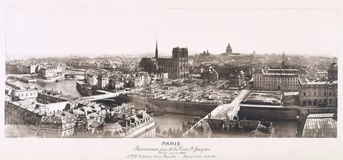 Framed Print : Panorama taken from the St Jacques tower, 4th arrondissement, Paris, 1867. Creator: Unknown Framed Print : Panorama taken from the St Jacques tower, 4th arrondissement, Paris, 1867. Creator: Unknown