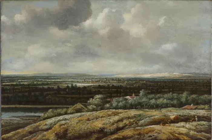 Framed Print : Panoramic Landscape with a City in the Background, 1655. Creator: Philip Koninck Framed Print : Panoramic Landscape with a City in the Background, 1655. Creator: Philip Koninck