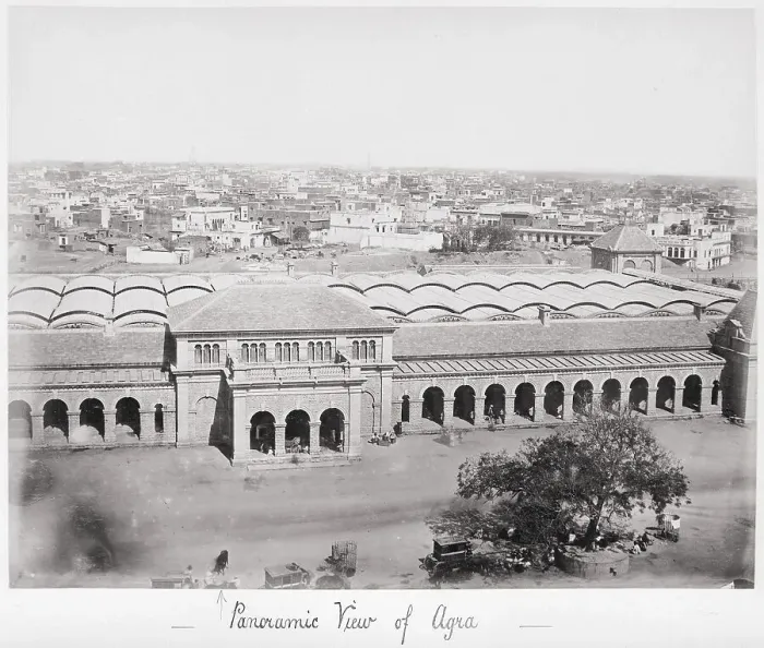 Framed Print : Panoramic View of Agra, Late 1860s. Creator: Samuel Bourne Framed Print : Panoramic View of Agra, Late 1860s. Creator: Samuel Bourne