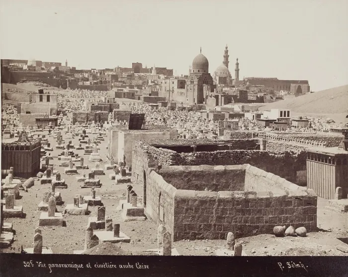 Framed Print : Panoramic View of the Arab Cemetery, Cairo, 19th century. Creator: Pascal Sebah Framed Print : Panoramic View of the Arab Cemetery, Cairo, 19th century. Creator: Pascal Sebah