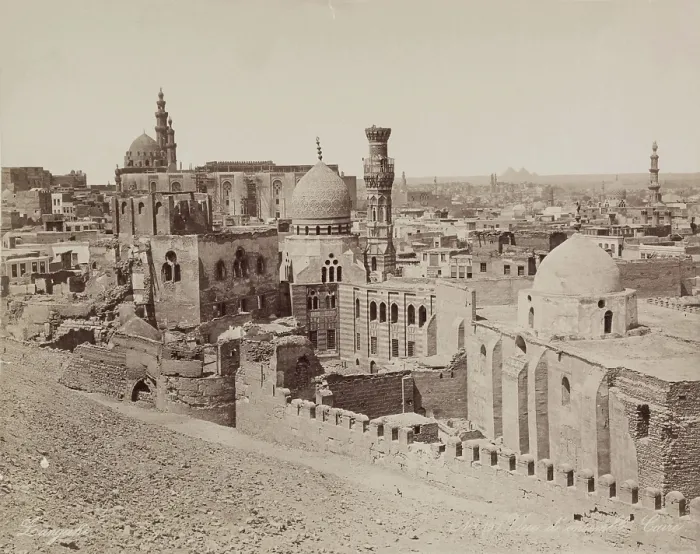Framed Print : Panoramic View of Cairo Looking toward Giza, 19th century. Creator: Zangaki Framed Print : Panoramic View of Cairo Looking toward Giza, 19th century. Creator: Zangaki