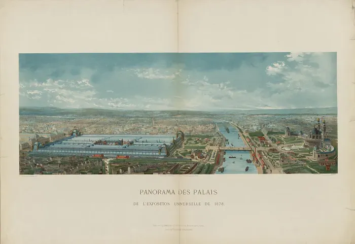 Framed Print : Panoramic view of the Exposition Universelle of 1878 in Paris, 1878. Creator: Fougère (active ca 1878) Framed Print : Panoramic view of the Exposition Universelle of 1878 in Paris, 1878. Creator: Fougère (active ca 1878)