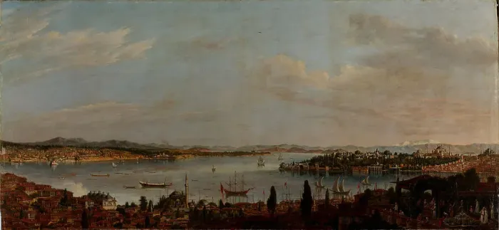 Framed Print : Panoramic View of Istanbul, Second Half of the 18th cen Artist: Favray, Antoine de (1706-1791) Framed Print : Panoramic View of Istanbul, Second Half of the 18th cen Artist: Favray, Antoine de (1706-1791)