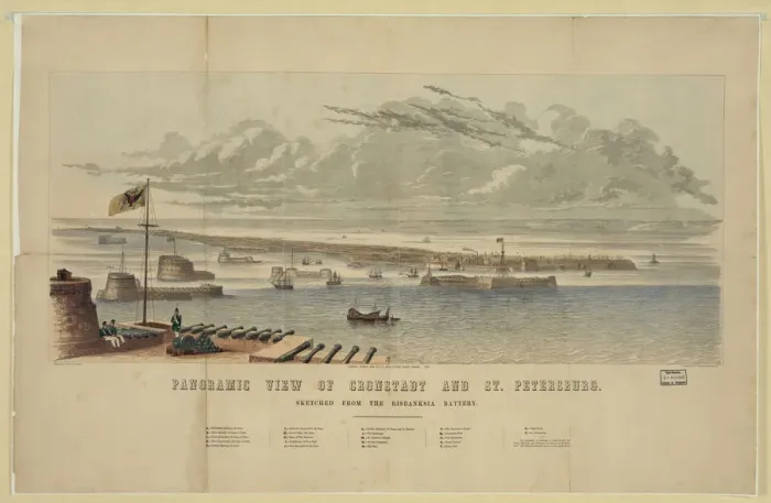 Framed Print : Panoramic view of Kronstadt and St. Petersburg. Artist: Anonymous Framed Print : Panoramic view of Kronstadt and St. Petersburg. Artist: Anonymous
