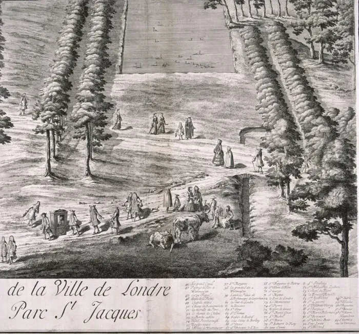 Framed Print : Panoramic view of London, 1720. Artist: Johannes Kip Framed Print : Panoramic view of London, 1720. Artist: Johannes Kip