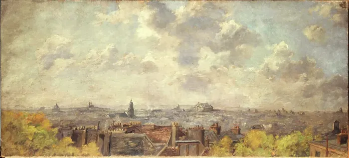 Framed Print : Panoramic view of Paris, taken from rue Victor-Masse, 04–1886. Creator: Maurice Dainville Framed Print : Panoramic view of Paris, taken from rue Victor-Masse, 04–1886. Creator: Maurice Dainville