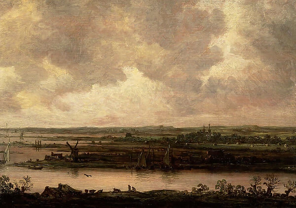 Panoramic View of the River Spaarne and the Haarlemmermeer, in or after 1644. Creator: Jan van Goyen