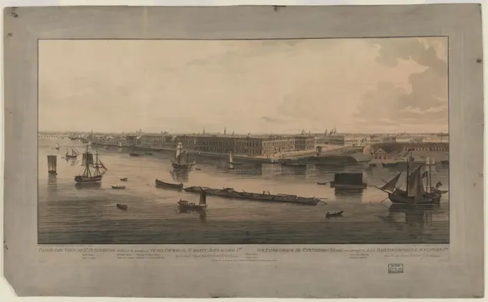 Framed Print : Panoramic view of Saint Petersburg, Between 1805 and 1807. Artist: Atkinson, John Augustus (1775-1831) Framed Print : Panoramic view of Saint Petersburg, Between 1805 and 1807. Artist: Atkinson, John Augustus (1775-1831)