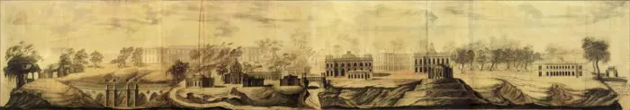 Framed Print : Panoramic view of Tsaritsyno (Design), 1776. Artist: Bazhenov, Vasili Ivanovich (1737-1799) Framed Print : Panoramic view of Tsaritsyno (Design), 1776. Artist: Bazhenov, Vasili Ivanovich (1737-1799)