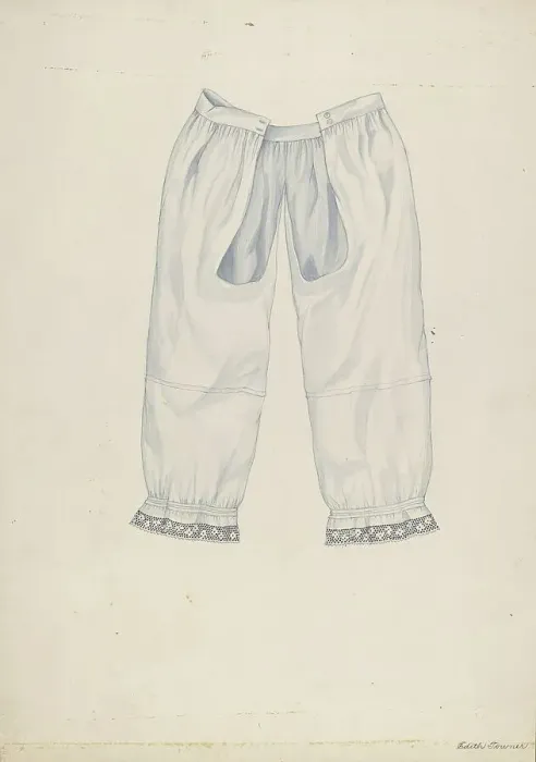 Framed Print : Pantalette, c. 1937. Creator: Edith Towner
