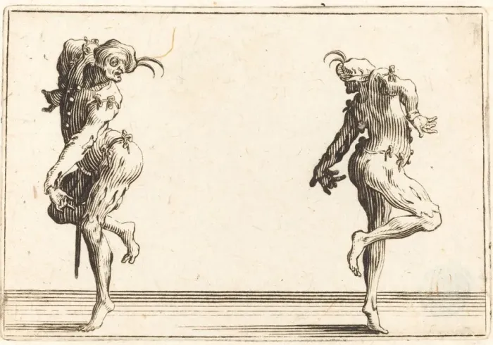 Framed Print : Two Pantaloons Dancing, c. 1622. Creator: Jacques Callot Framed Print : Two Pantaloons Dancing, c. 1622. Creator: Jacques Callot