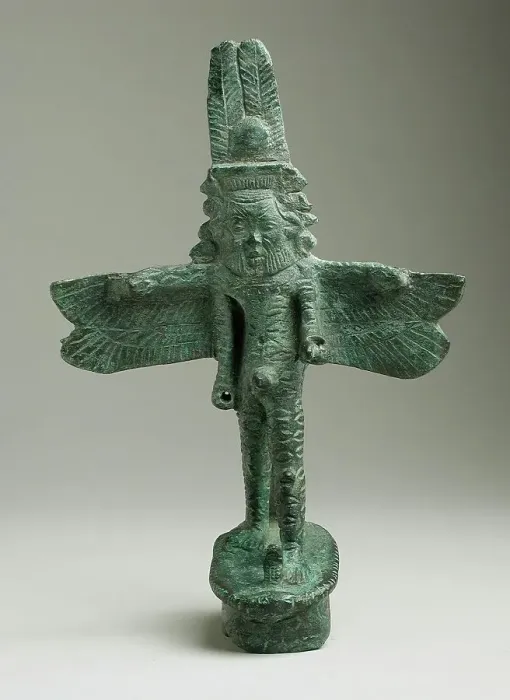Framed Print : Pantheistic Winged Deity with Bes Face, Probably Late Period-early Ptolemaic Period (664-200 B.C.). Creator: Unknown Framed Print : Pantheistic Winged Deity with Bes Face, Probably Late Period-early Ptolemaic Period (664-200 B.C.). Creator: Unknown