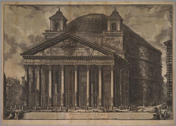 The Pantheon exterior (Veduta del Pantheon d Agrippa oggi Chiesa di S