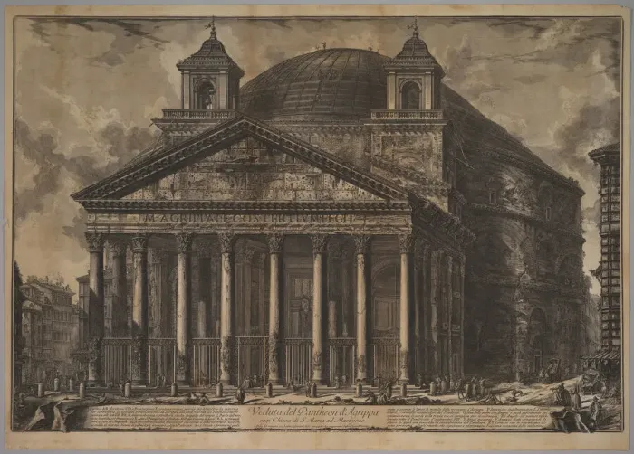 Framed Print : The Pantheon exterior (Veduta del Pantheon d Agrippa oggi Chiesa di S Framed Print : The Pantheon exterior (Veduta del Pantheon d Agrippa oggi Chiesa di S