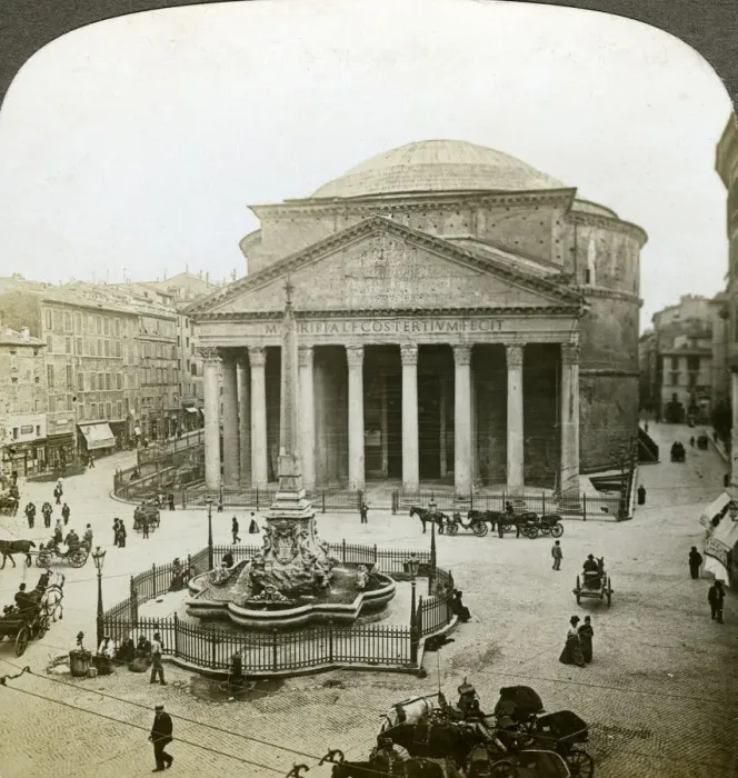 Framed Print : The Pantheon and the Piazza della Rotunda, Rome, Italy. Artist: Underwood & Underwood Framed Print : The Pantheon and the Piazza della Rotunda, Rome, Italy. Artist: Underwood & Underwood