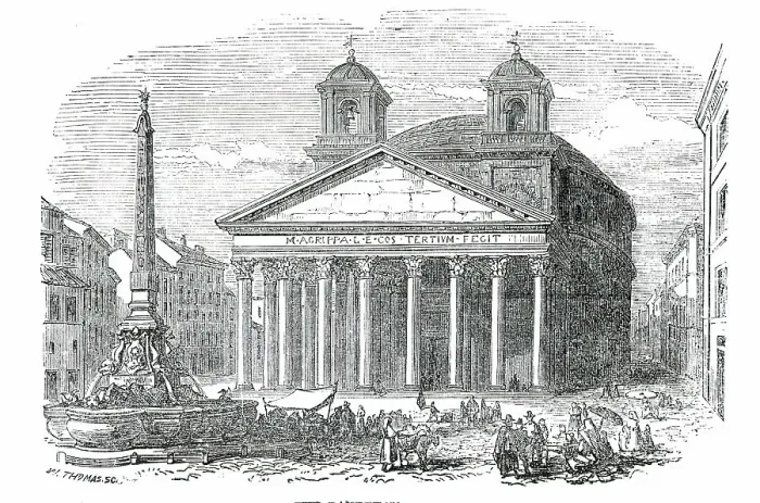 Framed Print : The Pantheon - Rome, 1850. Creator: Unknown Framed Print : The Pantheon - Rome, 1850. Creator: Unknown