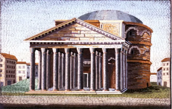 Framed Print : The Pantheon in Rome, miniature mosaic Framed Print : The Pantheon in Rome, miniature mosaic