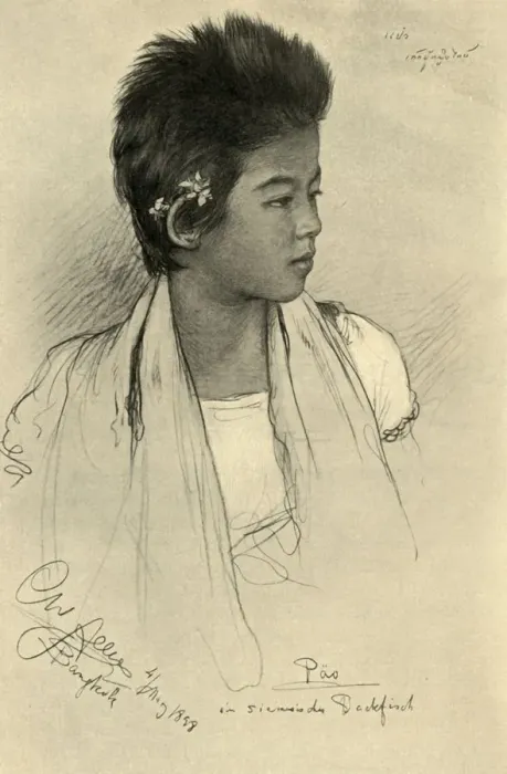 Framed Print : Pao - teenage girl, Bangkok, 1898. Creator: Christian Wilhelm Allers Framed Print : Pao - teenage girl, Bangkok, 1898. Creator: Christian Wilhelm Allers